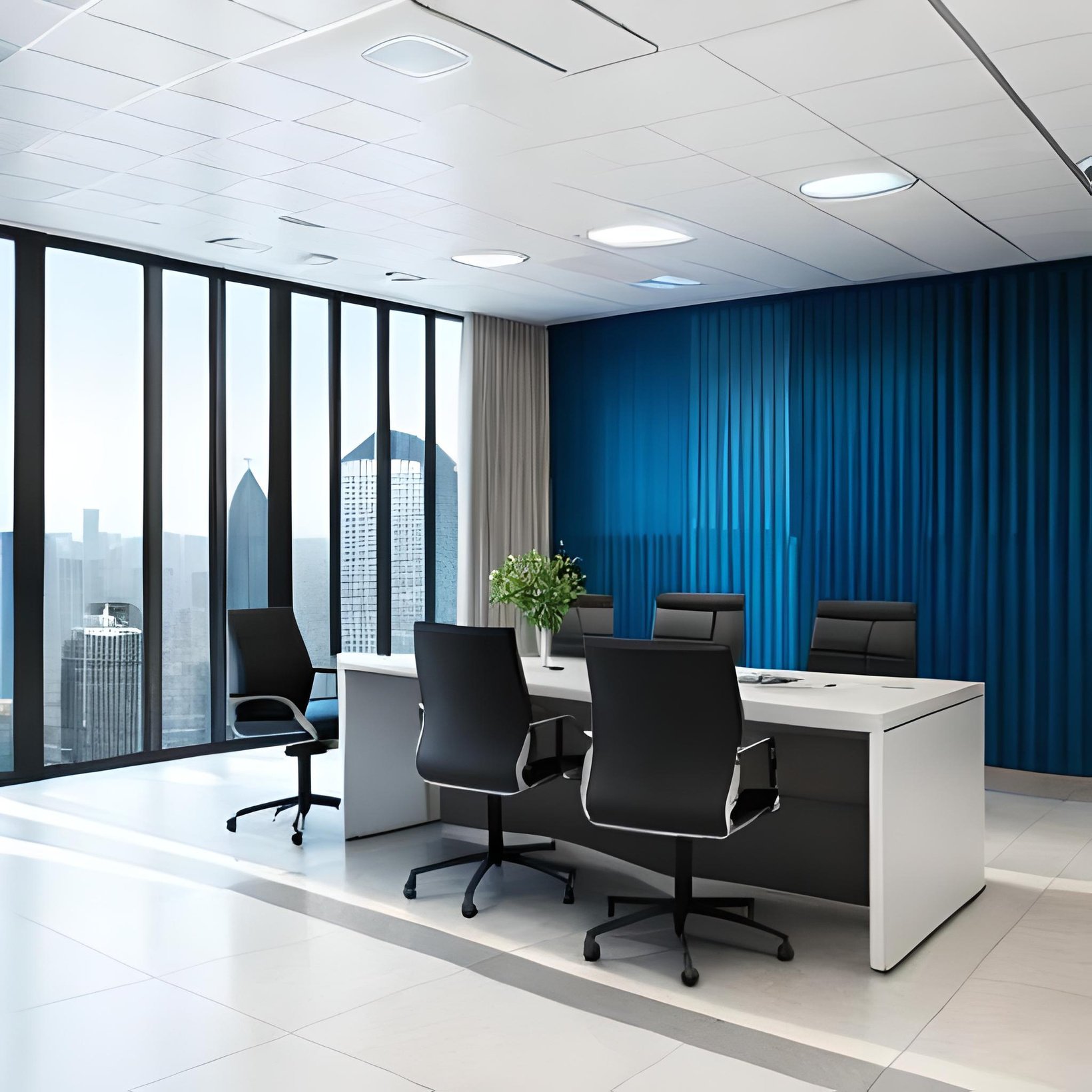 Office interior Design Illustration Background